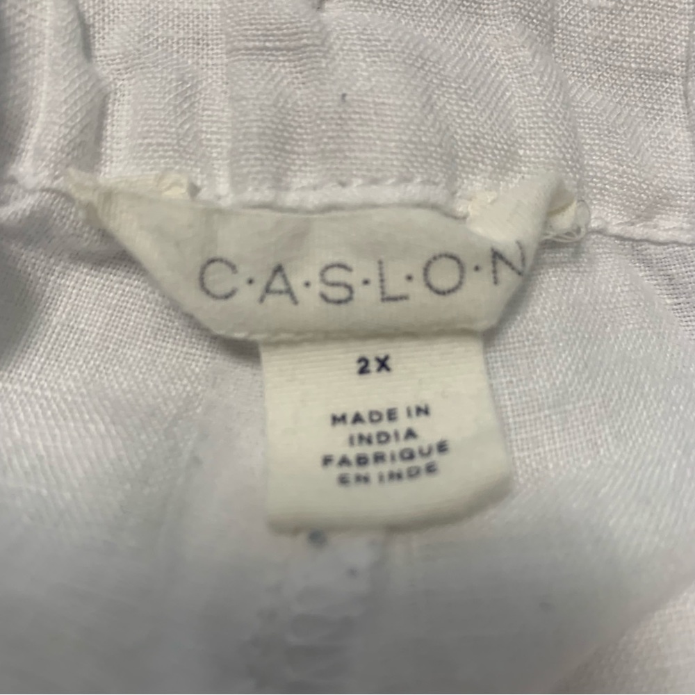 Caslon White Tulip Ankle Cropped Pants Relaxed Fit White 2XL - Picture 8 of 9